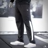 sweat-wicking track bottoms white contrast