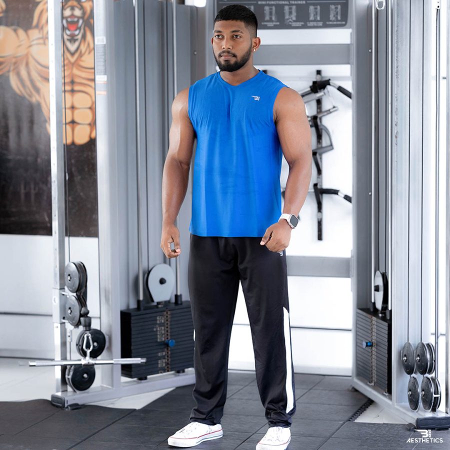sweat-wicking track bottoms white contrast