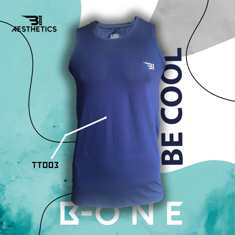 Blue solid Tank Top