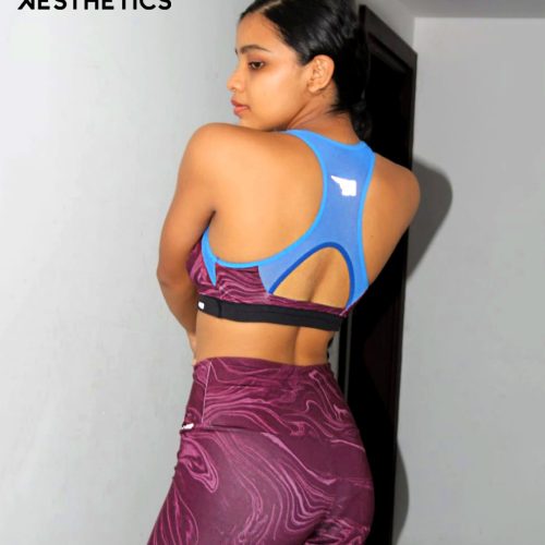 Purple Marble Ladies Gym Kit