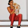 Red Leopard Ladies Gym Kit - Image 3