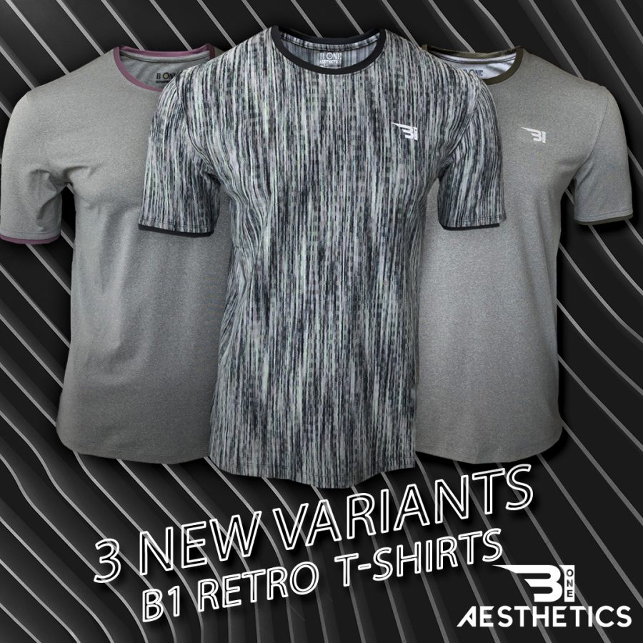 Retro Ash T-shirt With Green Contrast Lining - Image 2