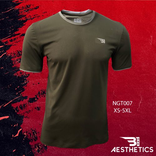 Classic Green T-shirt With Grey Contrast Lining