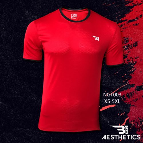 Classic Red T-shirt With Black Contrast Lining
