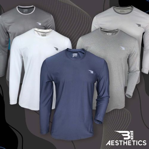 Long Sleeve Pure White Crew Neck T Shirt