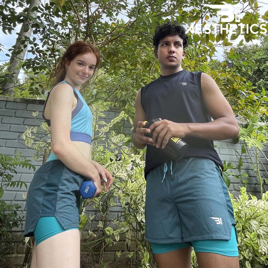Sky Blue Running Short With Inner Tight - Image 3
