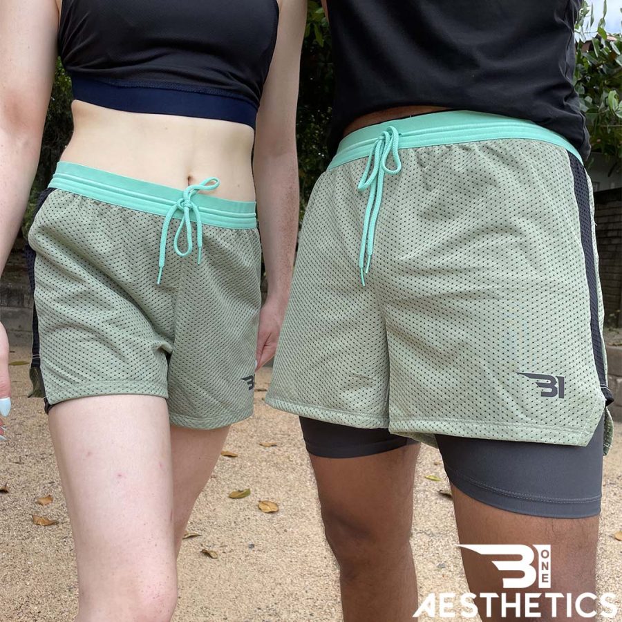 Mint Green Running Short With Inner Tight - Image 3