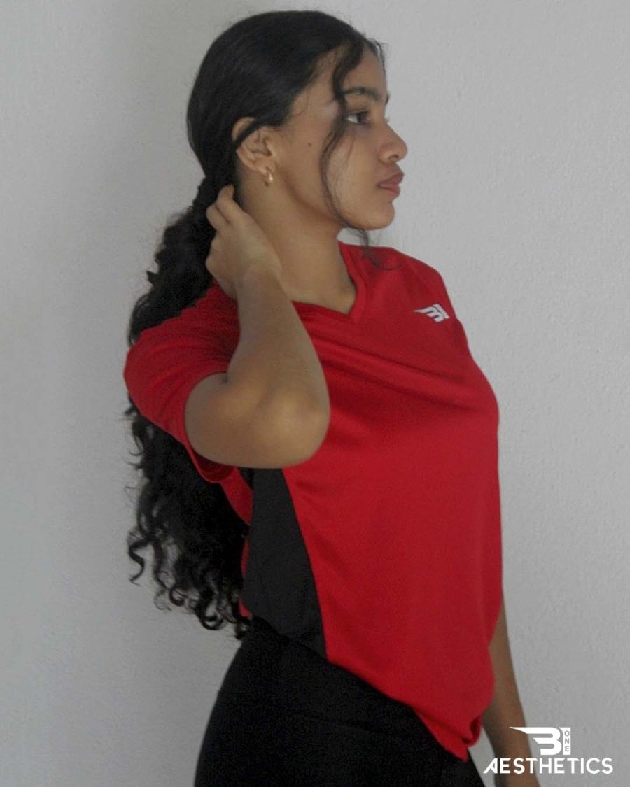 Venetian Red V-Neck DRI-FIT T-Shirt - Image 3