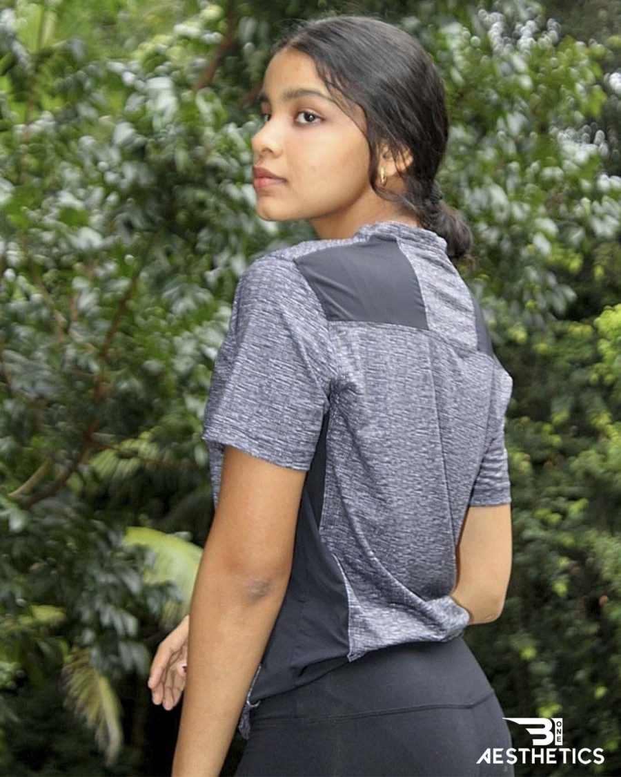 Heather gray  V-Neck DRI-FIT T-Shirt - Image 2