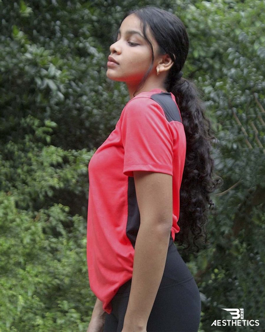 Red Cranberry V-Neck DRI-FIT T-Shirt - Image 4