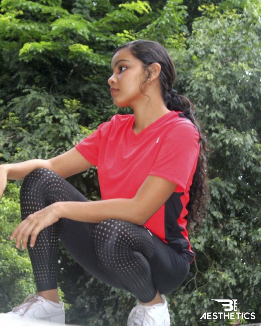 Red Cranberry V-Neck DRI-FIT T-Shirt - Image 2