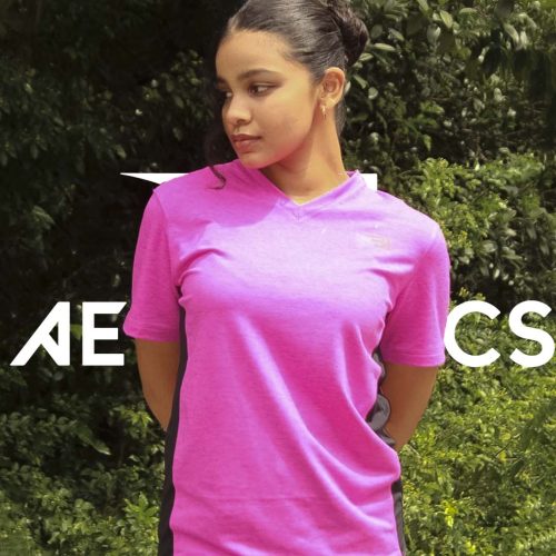 Hot pink V-Neck DRI-FIT T-Shirt
