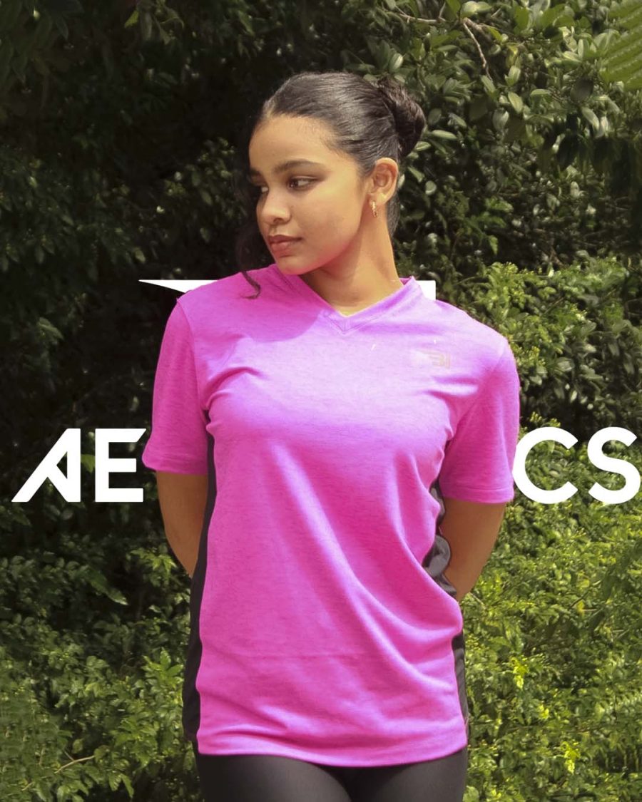 Hot pink V-Neck DRI-FIT T-Shirt