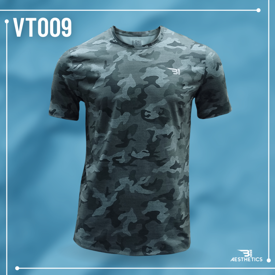 B1 MEN'S CREW-NECK CAMO DESIGN T-SHIRT