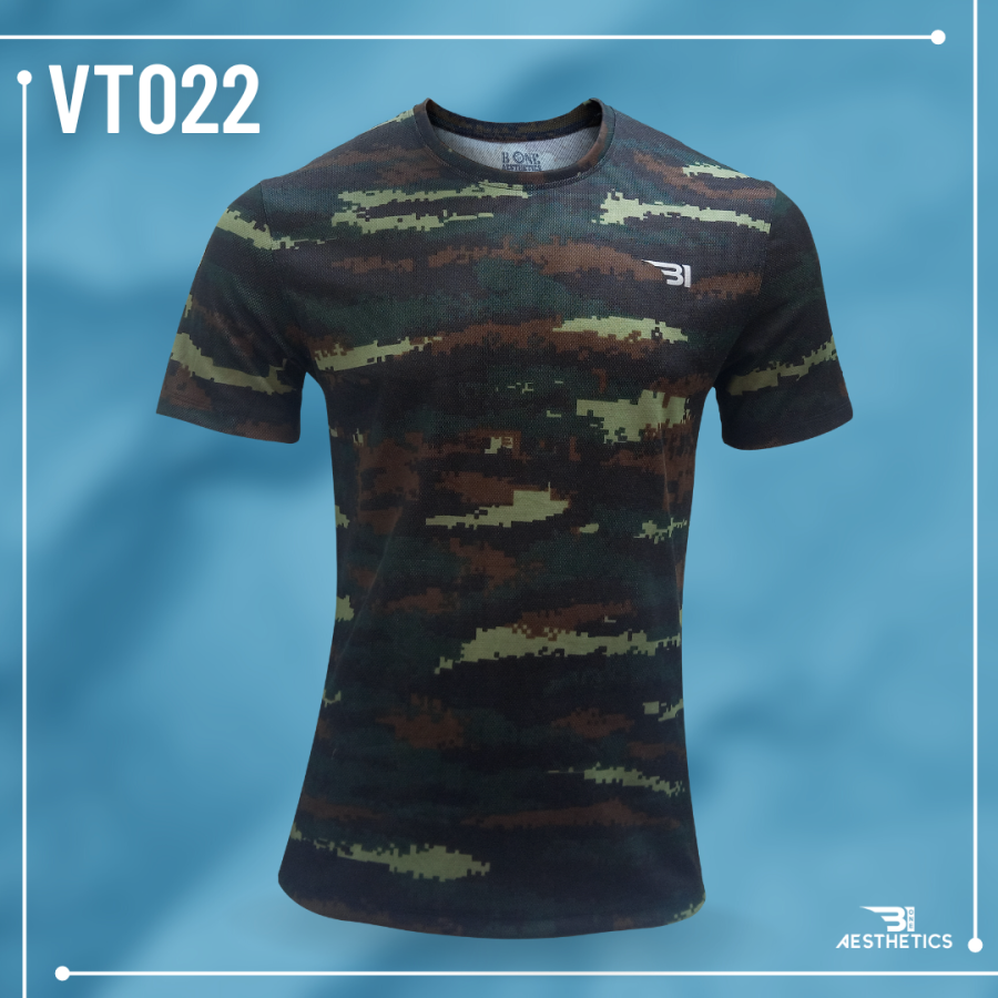 B1 MEN'S CREW-NECK CAMO DESIGN T-SHIRT