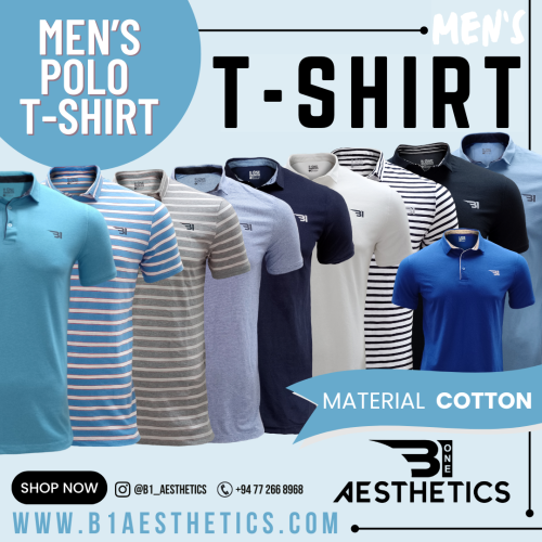B1 MEN'S COTTON POLO T-SHIRTS