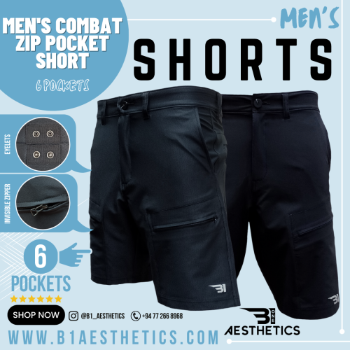 MENS COMBAT ZIP POCKET SHORT