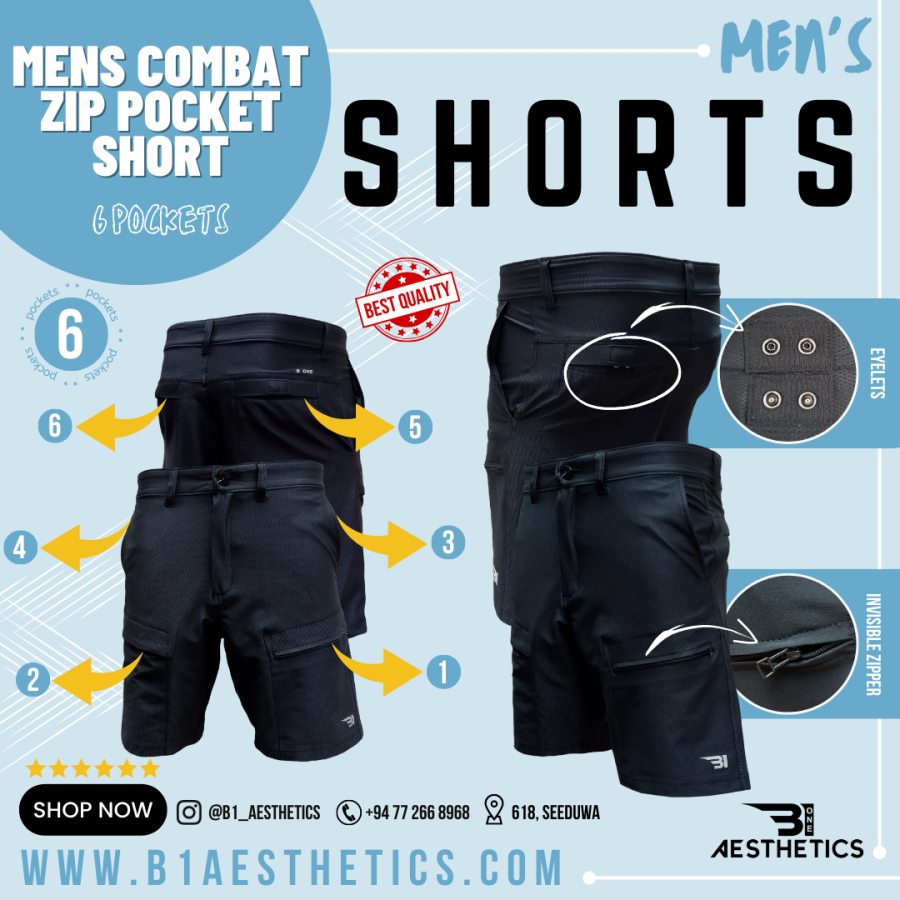 MENS COMBAT ZIP POCKET SHORT - Image 2