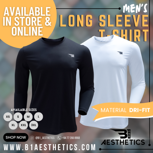 B1 LONG SLEEVE CREW-NECK T-SHIRT