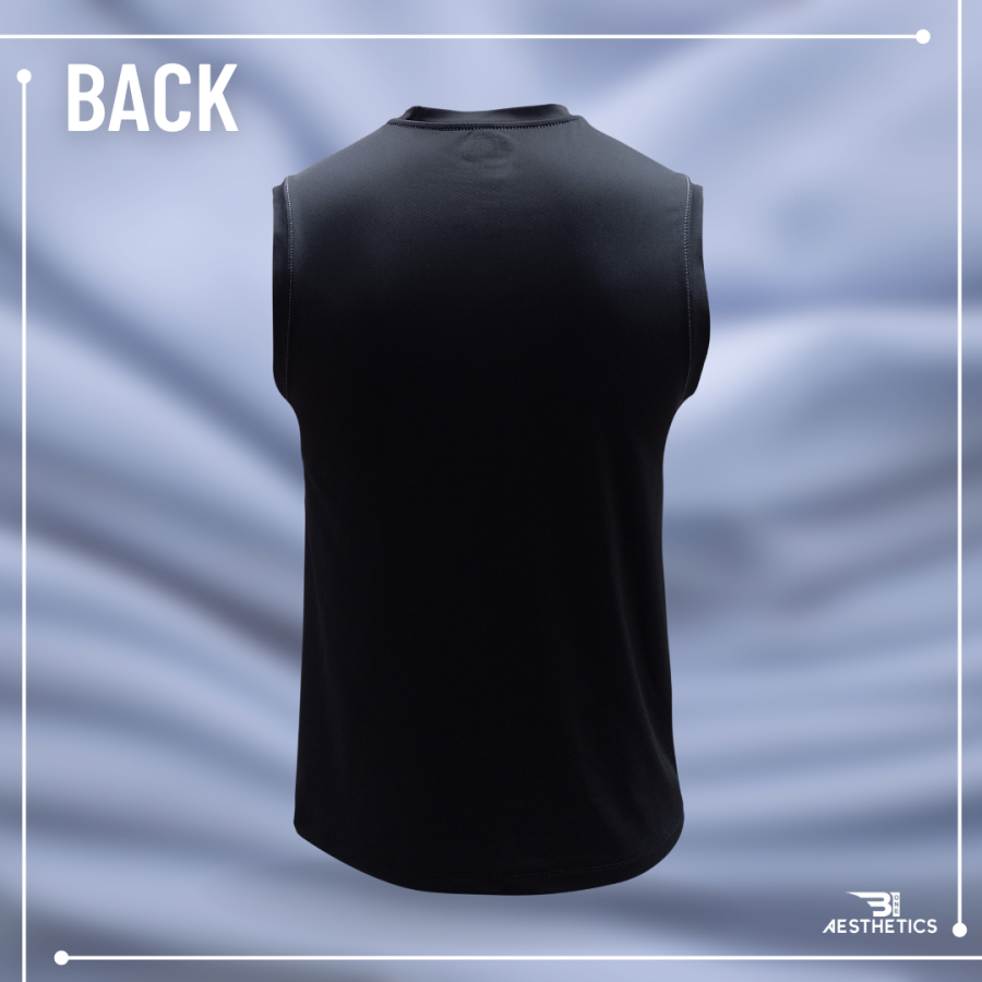 Black Men's Tank Top Back View