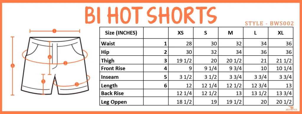 floral pattern hot shorts size chart