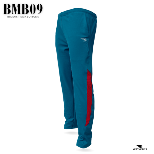 peacock blue and red Track Bottom