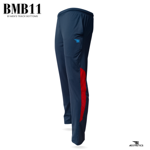 navy blue and red Track Bottom