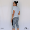black and white high-rise 3/4 length sport tights