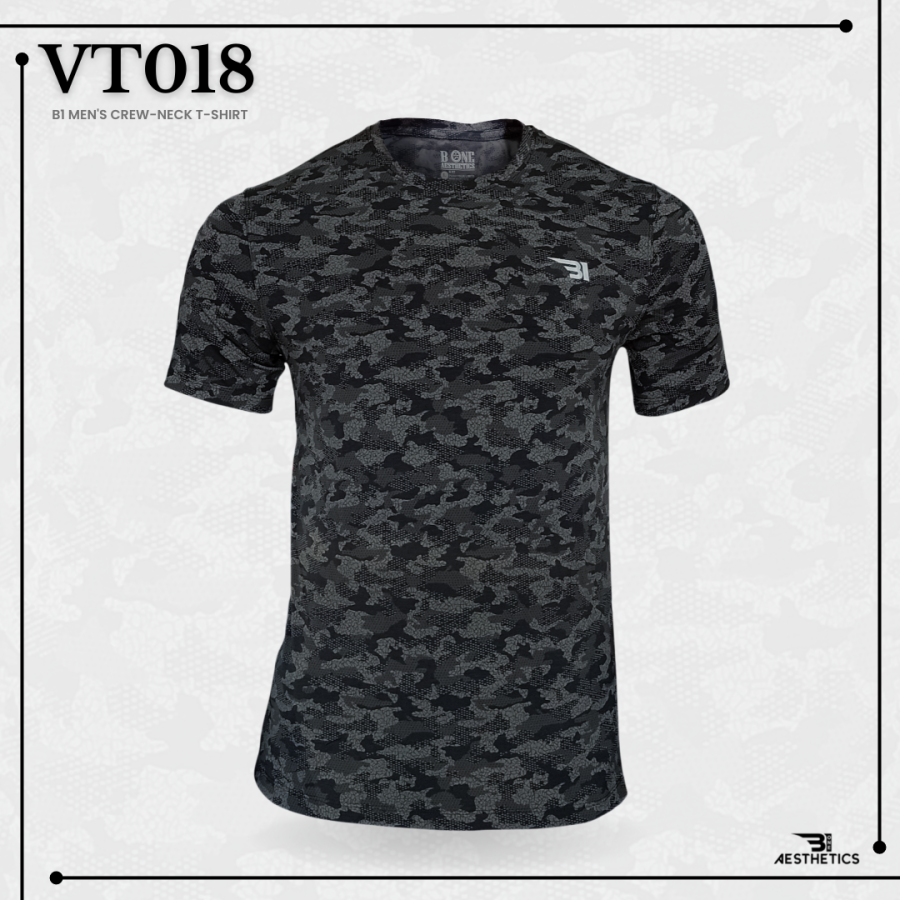 B1 men's crew-neck nature pattern design t-shirt
