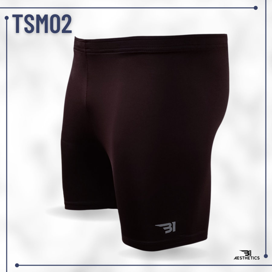 brown men's tight shorts