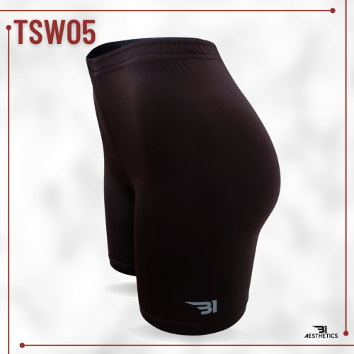 B1 brown women's tight shorts