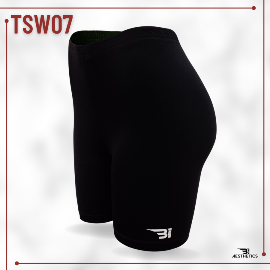 B1 black women's tight shorts