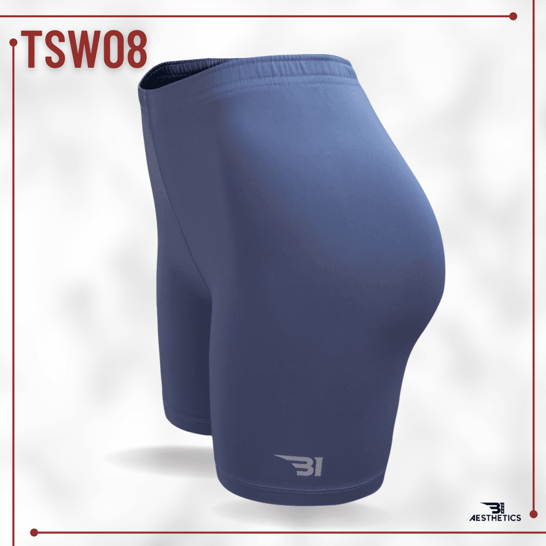 B1 blue women's tight shorts