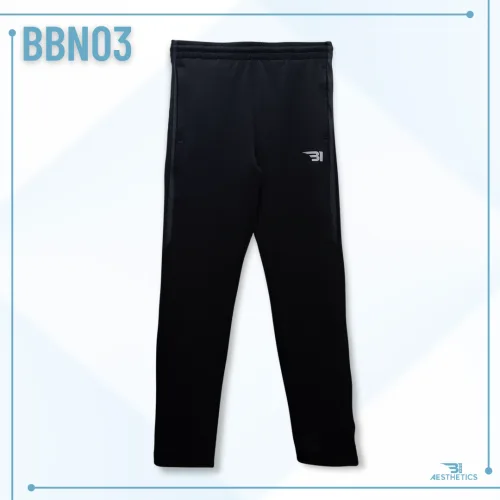 B1 Boy's Track Bottoms Full Black