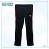 B1 Boy's Track Bottoms Full Black And Red Contrast
