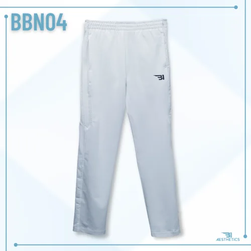 B1 Boy's Track Bottoms Full White