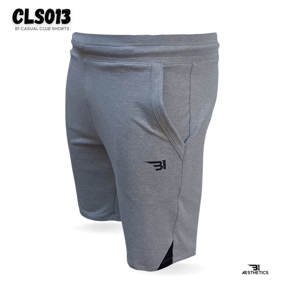 B1 light gray club shorts