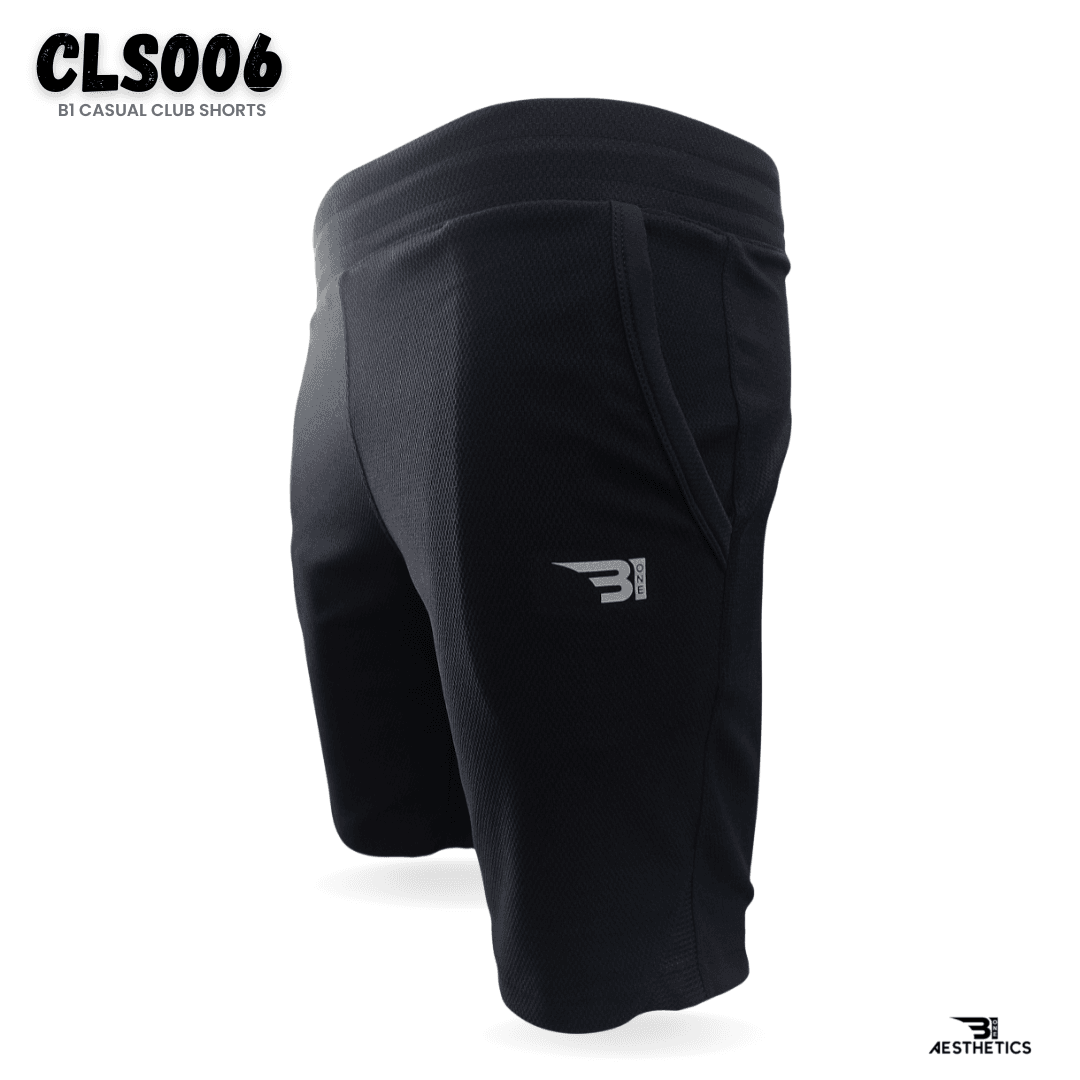 B1 black club shorts