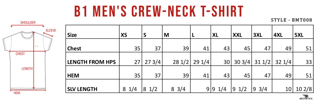 B1 camo couple crew-neck t-shirt men's size chart