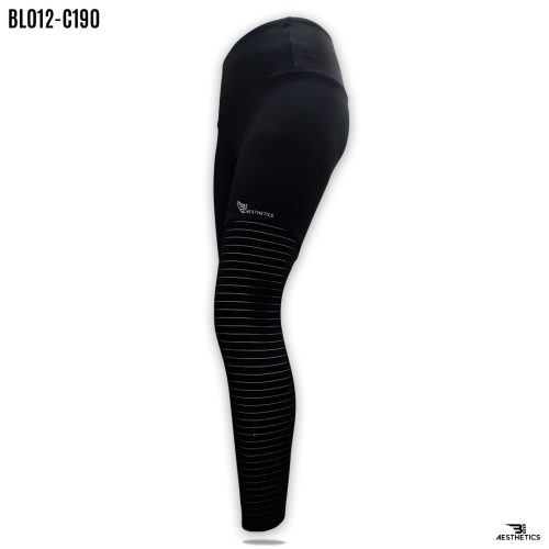 black high-waist mesh legging