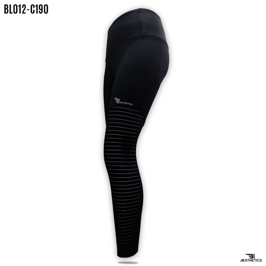 black high-waist mesh legging