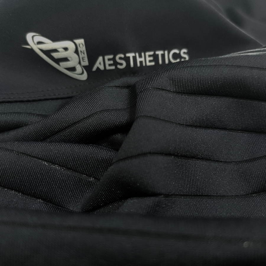 black high-waist mesh legging