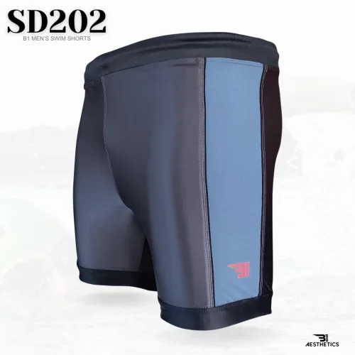 men’s gray swim shorts