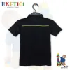 black and neon green - kids polo t-shirt
