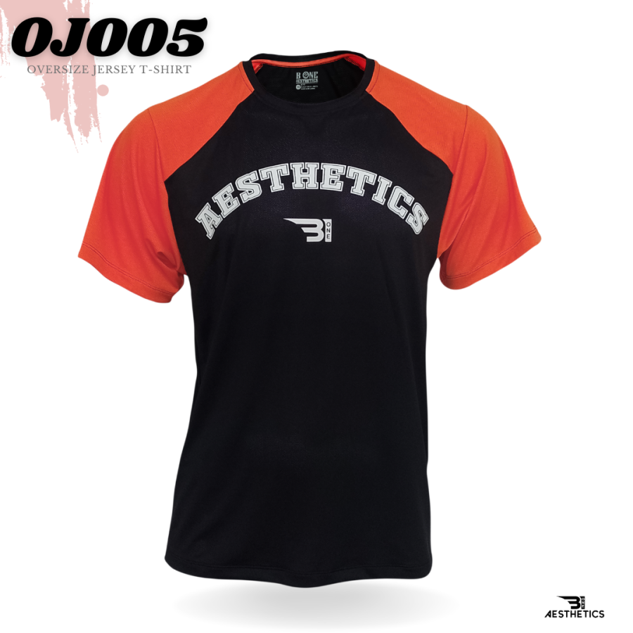 orange oversize jersey t-shirt
