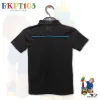 black and neon blue - kids polo t-shirt