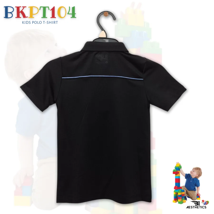 black and blue - kids polo t-shirt