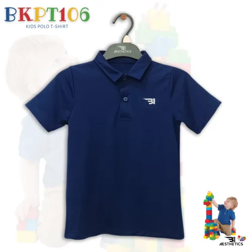 navy blue - kids polo t-shirt
