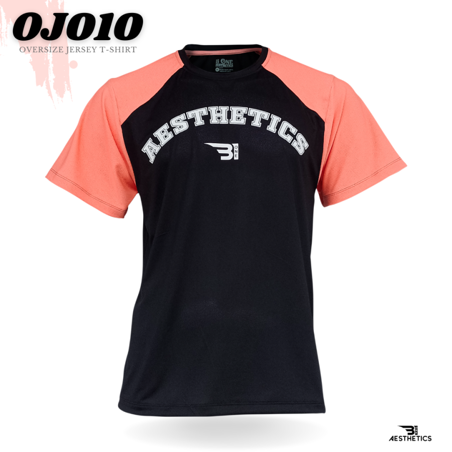 neon salmon pink oversize jersey t-shirt