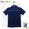 blue and neon green - kids polo t-shirt